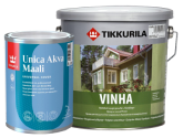 Покраска пропиткой по элементам в 2 слоя Tikkurila Vinha, Tikkurila Aqua