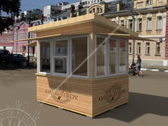 Ярмарочный домик Сувенирка остекленная 2х2м