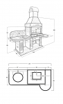 Печь № 14 — Печь барбекю с широкой топкой и рабочим столом (или мойкой), фото 4