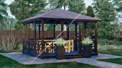 Беседка квадратная Z5 - 4х4 м