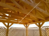 Двухскатный деревянный навес для сада 4х5м, фото 2