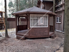 Восьмигранная открытая беседка d=5м