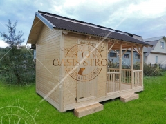 Беседка с хозблоком № 61 размер 3 х 5 м