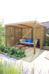 Беседка для дачи в стиле лофт