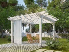 Квадратная открытая парковая беседка №43