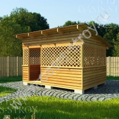 Беседка для дачи 3 х 4 м односкатная