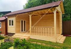 Беседка прямоугольная с хозблоком 3х8м