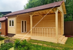 Беседка прямоугольная с хозблоком 3х8м