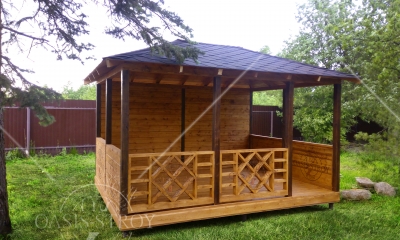 Беседка Садовая 3x4 м