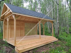 Двухскатная прямоугольная беседка 3х5м