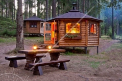 Шестигранная финская беседка