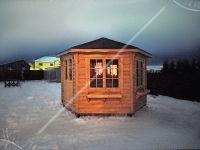 Финская беседка с шестискатной крышей d=4 м, фото 19