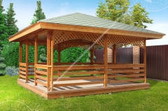Большая Квадратная беседка 5х5м