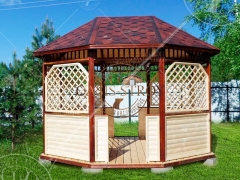 Овальная беседка № 45 размер 3 х 4 м