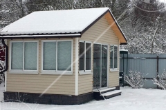 Прямоугольная застекленная беседка для дачи 3х5м