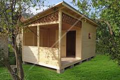 Односкатная беседка для дачи 3х6м