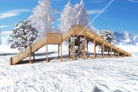 Зимняя деревянная горка Ледяная фантазия 3м, фото 2