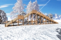 Зимняя деревянная горка для катания Ледяная фантазия 4м, фото 2