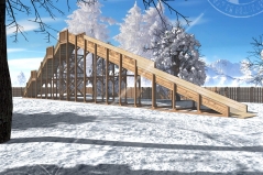 Зимняя игровая деревянная горка Ледяная фантазия 5м