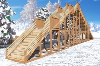 Зимняя игровая деревянная горка Ледяная фантазия 5м, фото 3
