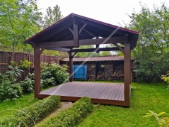 Прямоугольная открытая беседка 4х4,5 м