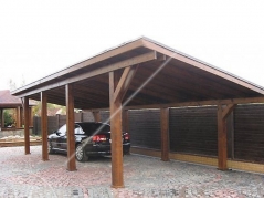 Односкатный деревянный навес №56