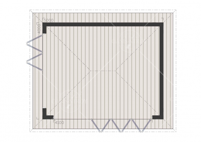 Панорамная четырехскатная беседка в стиле модерн 4х5м, фото 4