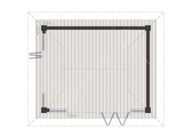 Панорамная четырехскатная беседка в японском стиле 4х5м, фото 5