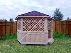 Шестигранная беседка для дачи