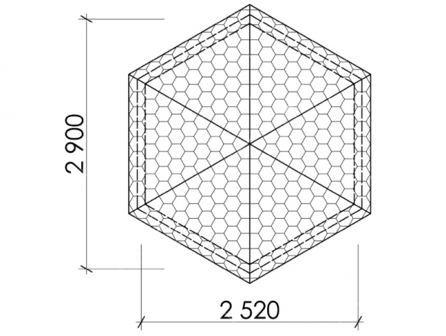 Беседка шестигранная Т13 - d=3,6 м, фото 5