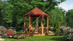 Беседка шестигранная Т9 - d=3,6 м