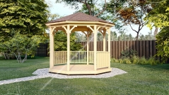 Восьмигранная беседка для дачи d=3,6 м 
