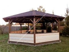Восьмигранная открытая беседка d=5м