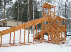 Заливная детская горка Зима