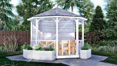 Беседка восьмигранная Z4 - d=3,6 м