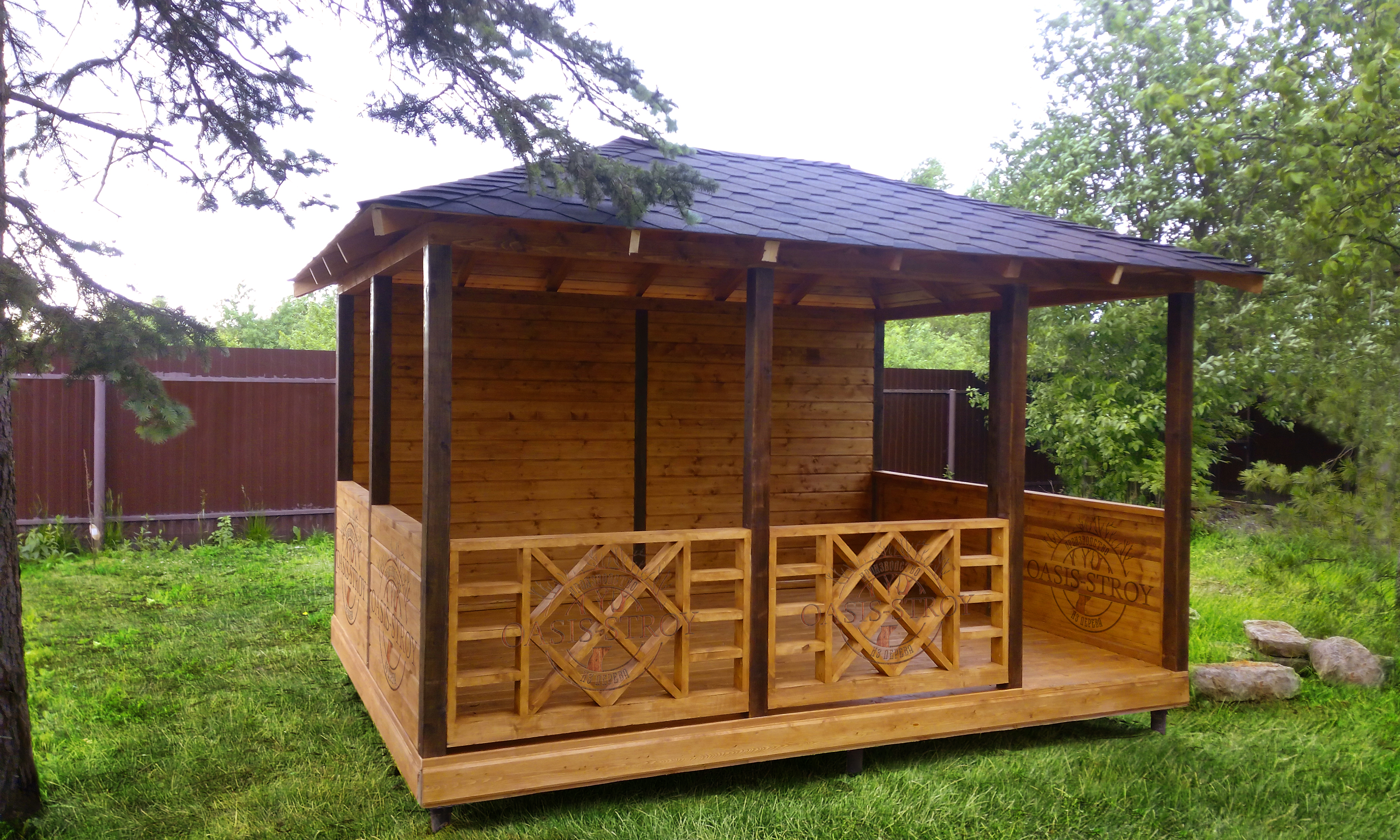 Беседка Садовая 3x4 м